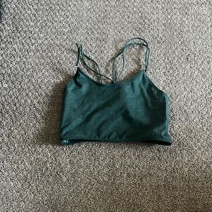 Dark green spaghetti strap tank top